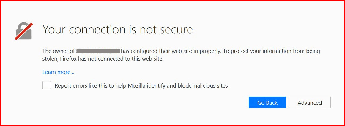Your Connection is not Secure